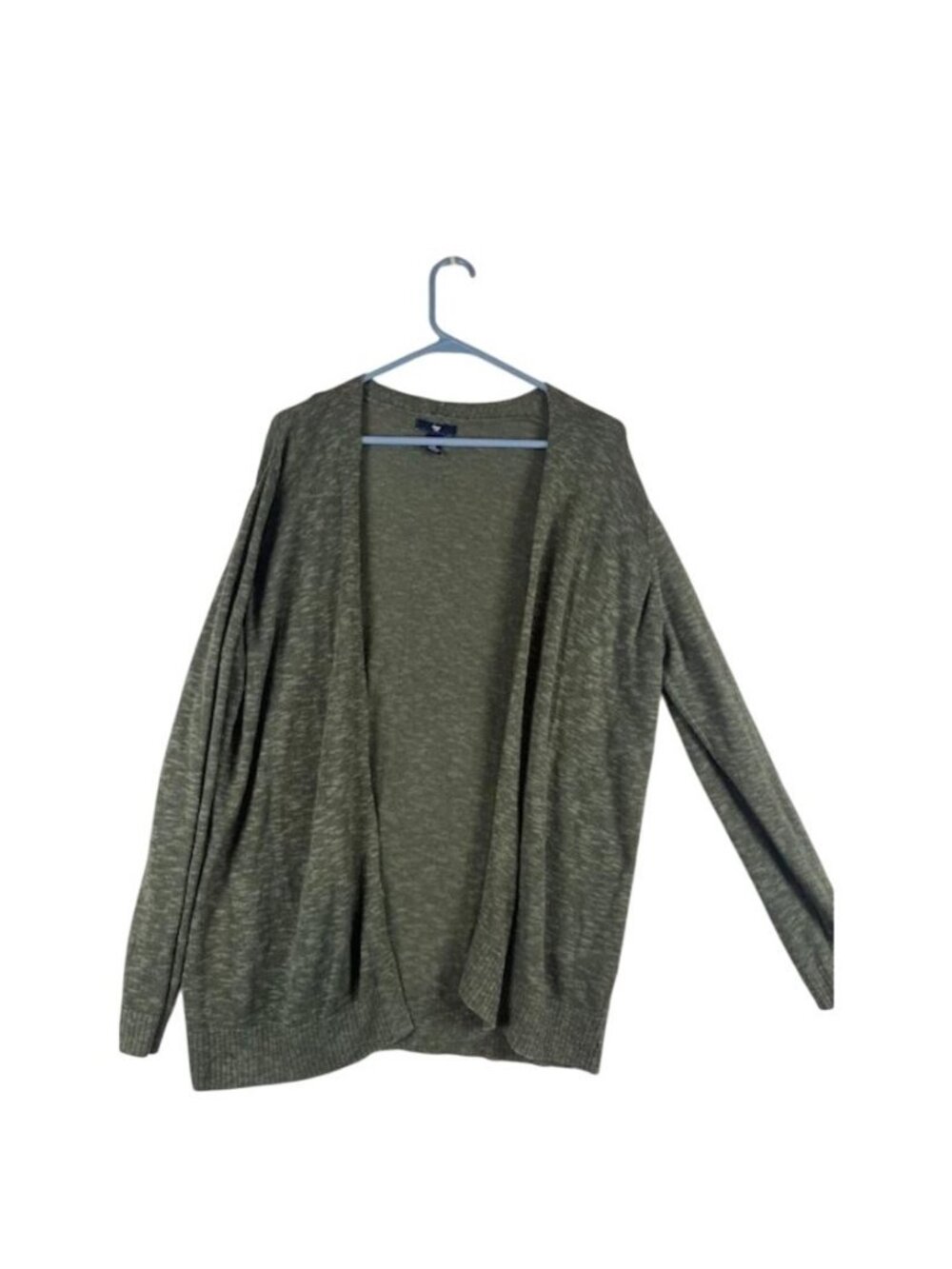Gap Women's Olive Green Open Front Cardigan Sweater Size XL Long Sleeve